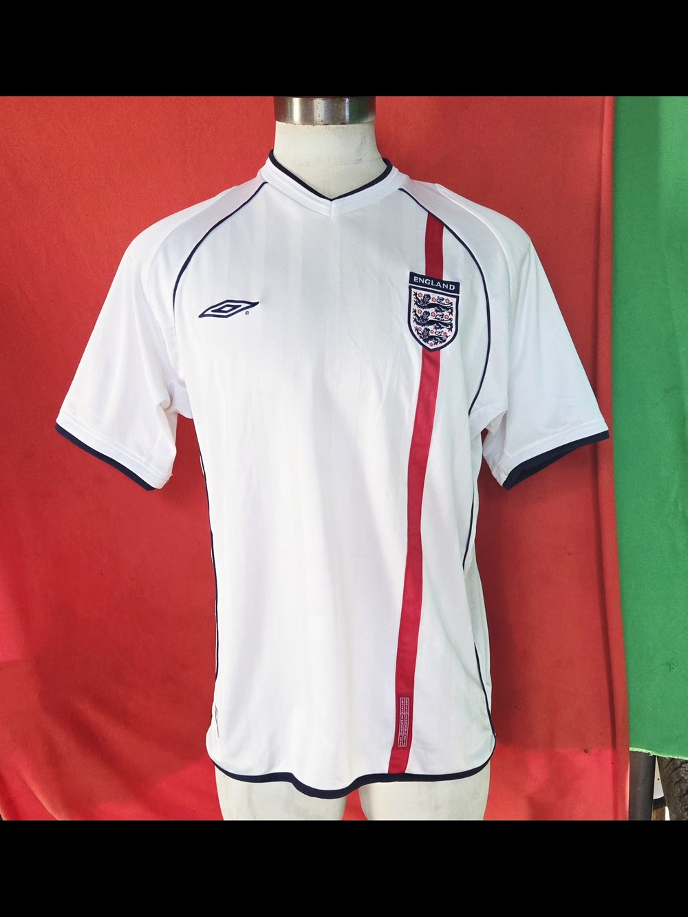 ENGLAND 2001 2003 HOME SHIRT FOOTBALL SOCCER JERSEY UMBRO MENS WHITE SIZE L